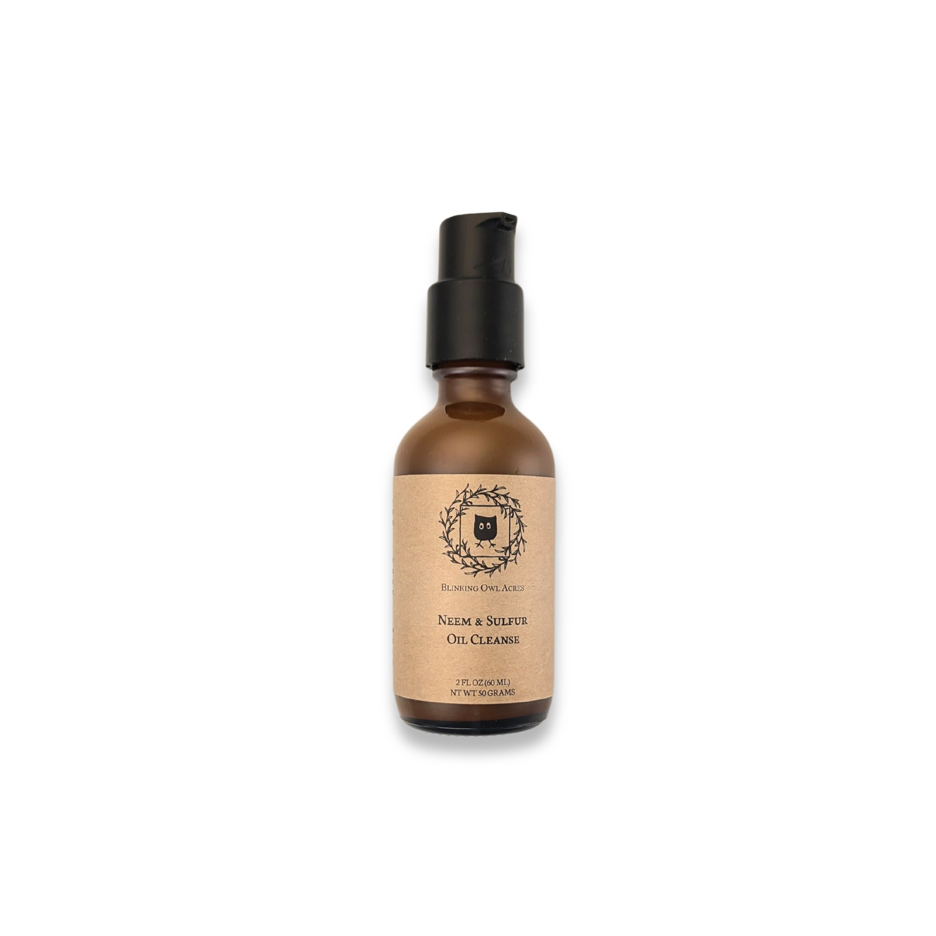 Neem & Sulfur Oil Cleanser for Acne & Rosacea – Blinking Owl Acres